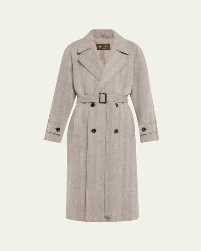Foster Double-Breast Belted Wool Cashmere Coat